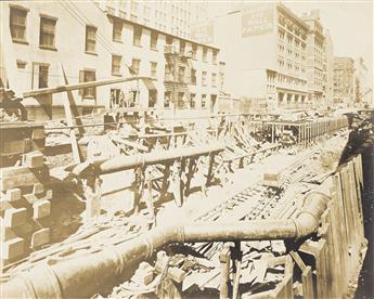 PIERRE PULLIS (1870-circa 1935) A selection of approximately 37 subway construction photographs by the chief photographer for New York